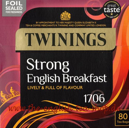 Twinings 1706 English Strong Breakfast 80 Teebeutel (250g)