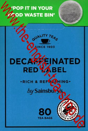 Sainsbury's Decaf Red Label 80 Tea Bags (250g)